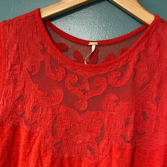 Free People Boho Tank - Red - Size M - Picture 3 of 5